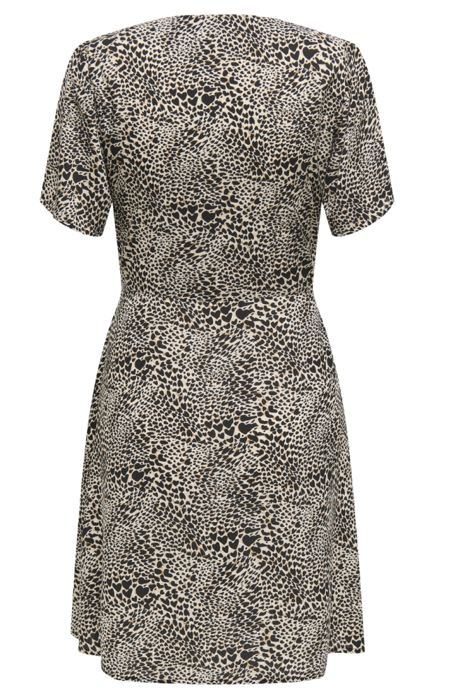 ONLEVIDA S/S SHORT DRESS WVN NOOS 15237382 PUMICE STONE/ALMA HEART